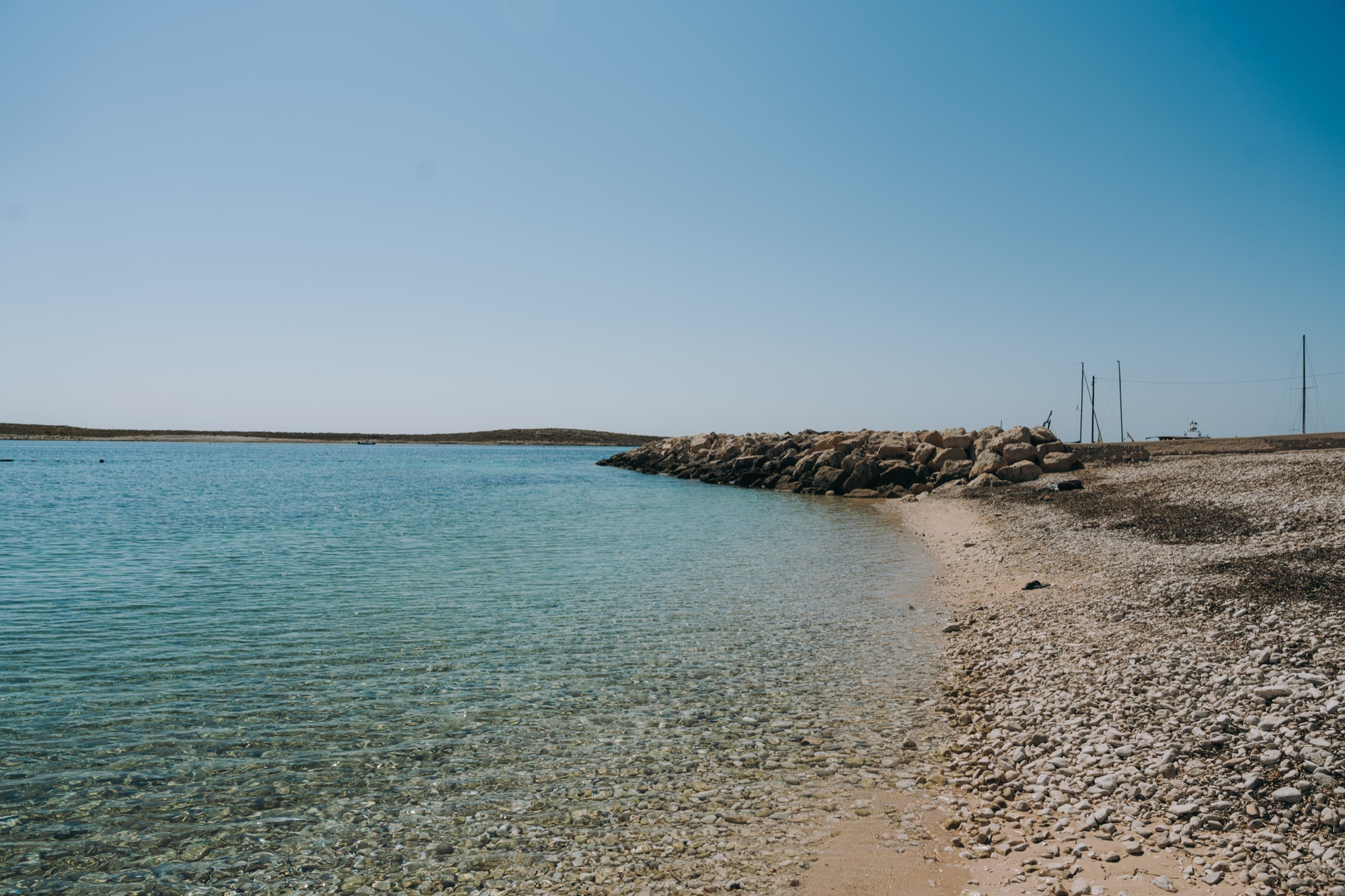 Beach cove on Premuda looking out to open sea